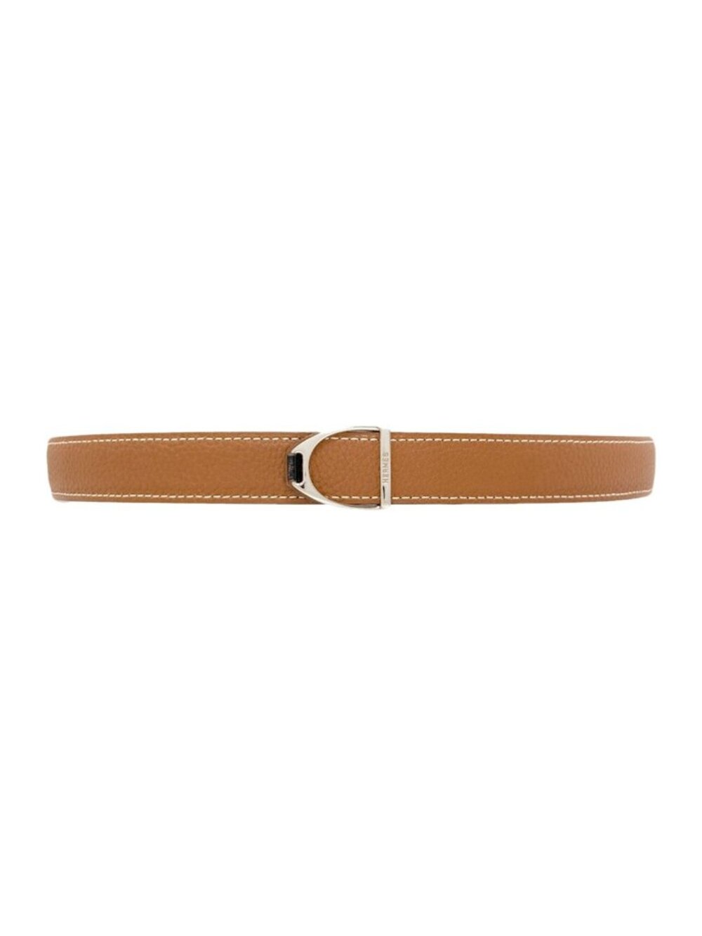 Hermes Cavaliere Silver Belt Calfskin